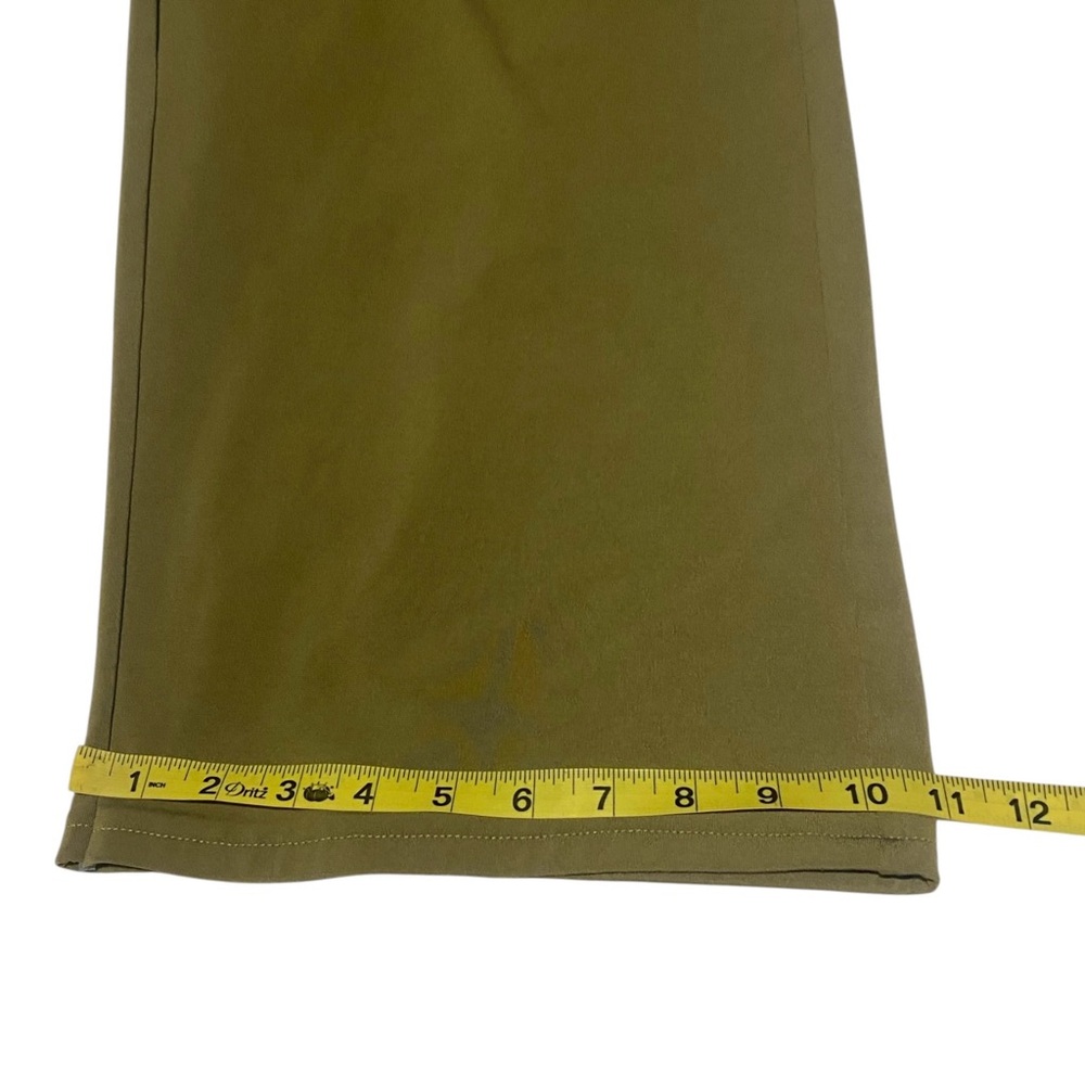 Lisa Rinna Pull-On Wide Leg Cargo Pants Women Small Green Comfy Lounge Lagenlook - Picture 9 of 15